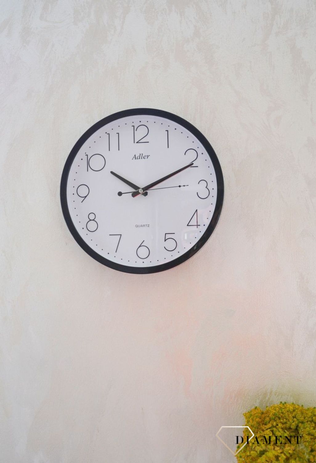 Zegar ścienny czarny Adler PW077. Zegar na ścianę czarny Adler PW077 ✓Zegary ścienne (6).JPG